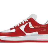 Louis Vuitton Nike Air Force 1 By Virgil Abloh White Red