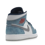 Jordan 1 Mid French Blue Fire Red